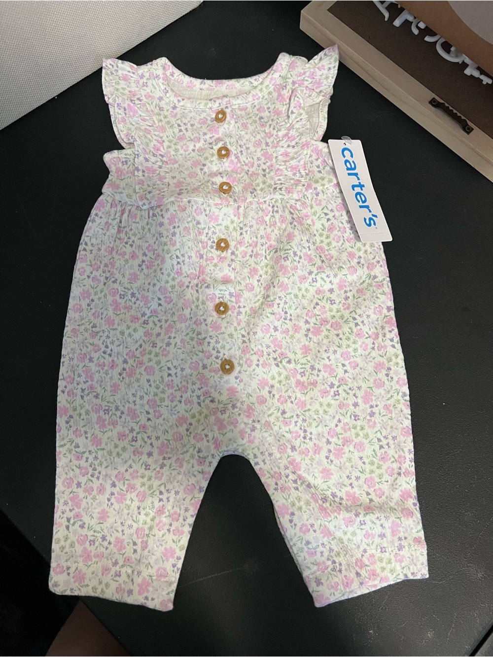 Carter's Pink Floral Baby Romper
